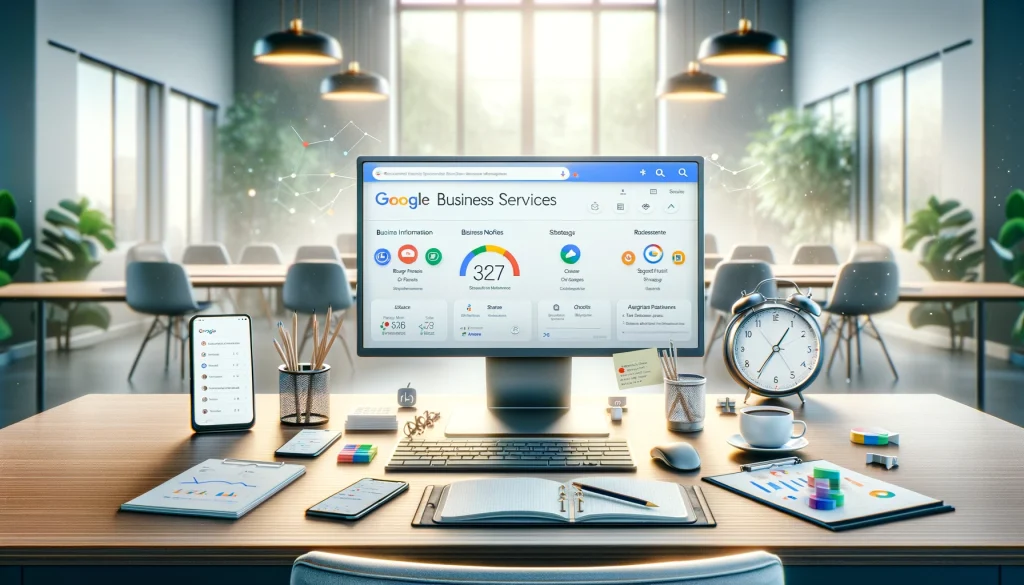 Google Business Profile Services webpage header