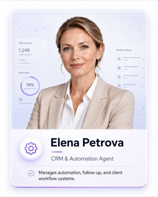 Elena Petrova, CRM and Automation Agent