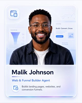 Malik Johnson, Web and Funnel Builder Agent
