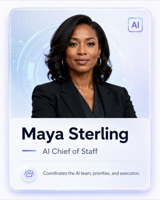 Maya Sterling, AI Chief of Staff